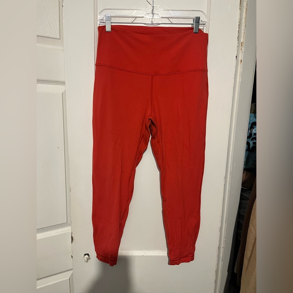 Orange/redish Lululemon leggings size 12